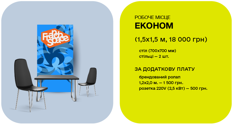 Робоче місце ЕКОНОМ (1,5х1,5 м, 18 000 грн)
